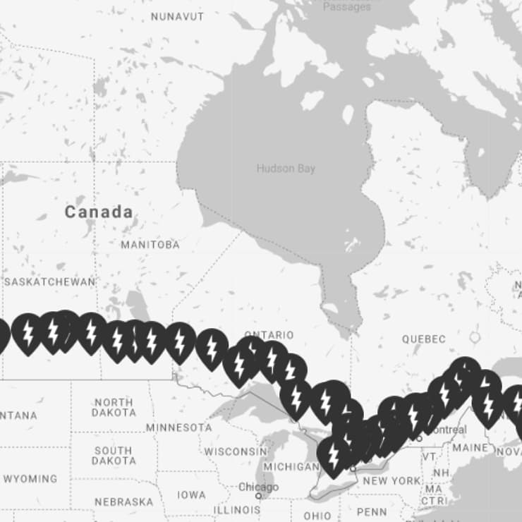 Canada’s first coast-to-coast fast charge network.