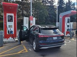 Paul’s Audi e-tron at a Petro-Canada fast charger