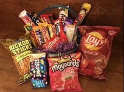 Basket of Canadian Candy and Snacks