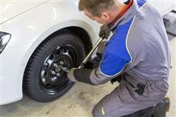 Man changing tires