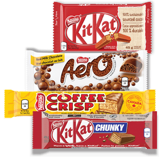 An image of 4 Nestle chocolate bars