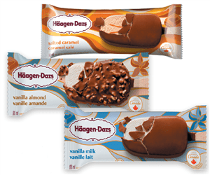 Barres de crème glacée HÄAGEN-DAZS