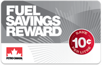 Petro-Canada fuel savings card - Fuel Savings Reward 10¢ card