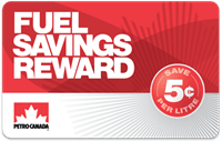 Petro-Canada fuel savings card - Fuel Savings Reward 5¢ card