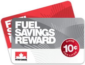 Fanned Fuel Savings Reward 5¢ and 10¢ cards