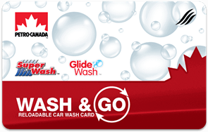 Petro-Canada Wash and Go car wash card